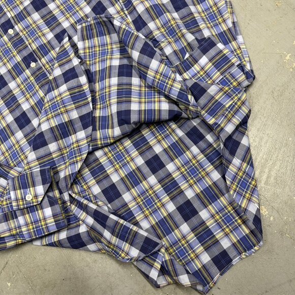 ETRO Dress Shirt Plaid Blue Long Sleeve Cotton Made in Italy 43 17 XL - Picture 7 of 9